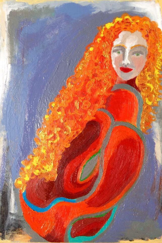 A woman looking back