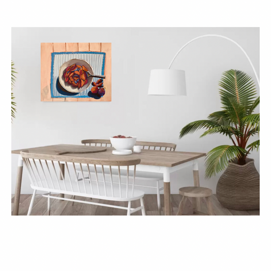 Still life with plums